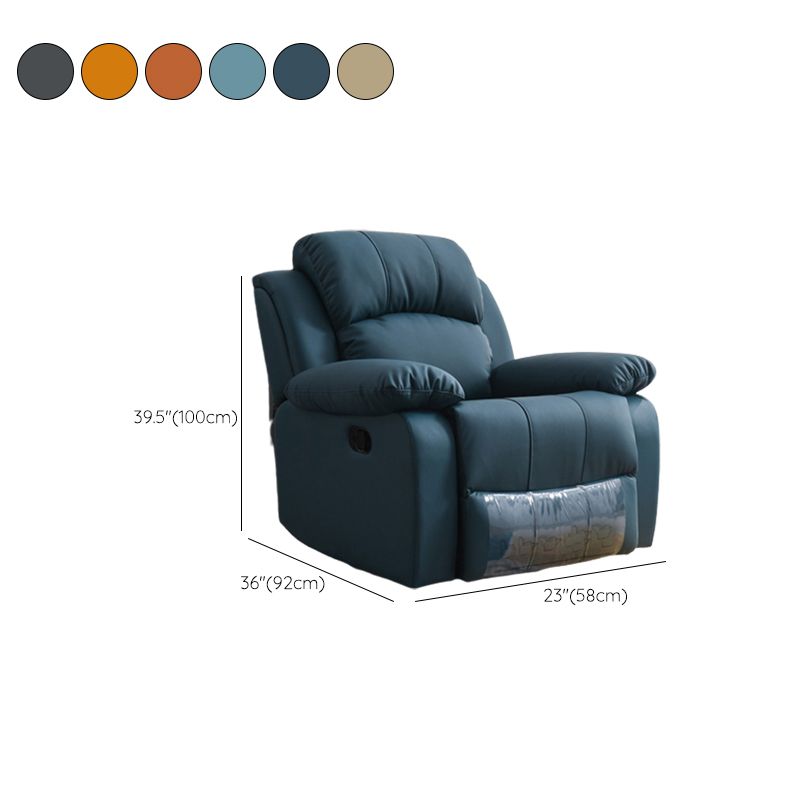 Contemporary Wing Chair Recliner Metal Solid Color Arm Swivel Rocker Indoor