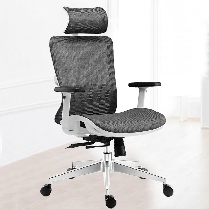 Black High Back Task Chair Rotatable Mesh Office Chair with Wheels