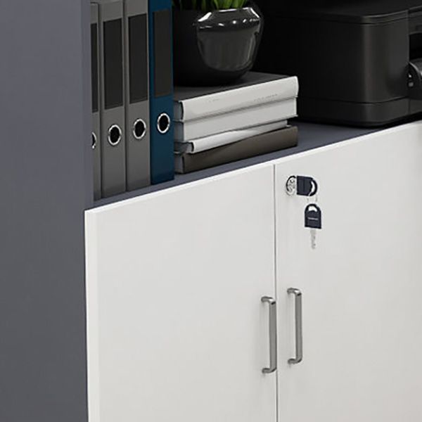 File Cabinet Lateral Storage Shelves Wood Locking Modern File Cabinet