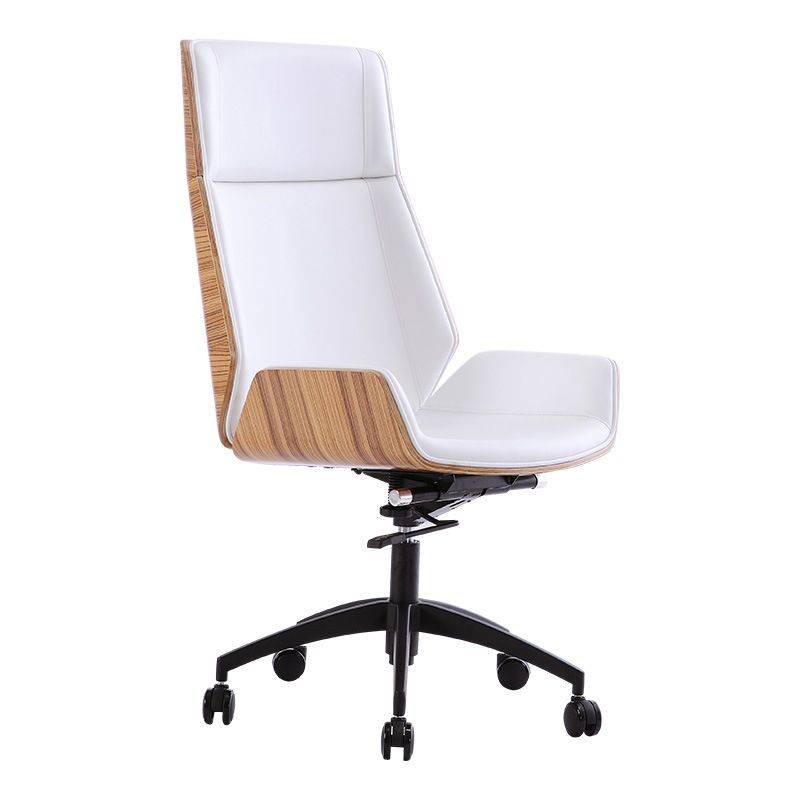 High Back Executive Chair Contemporary Armless Chair with Wheels