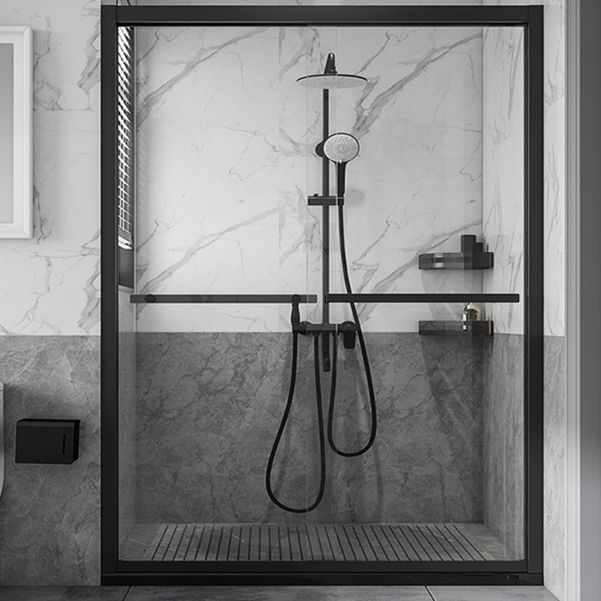 Modern Double Sliding Shower Door Frame Clear Metal Shower Bath Door