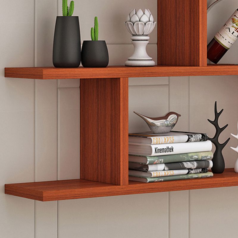 Wall Unit Open Bookcase Modern Engineered Wood Shelf Bookcase for Home