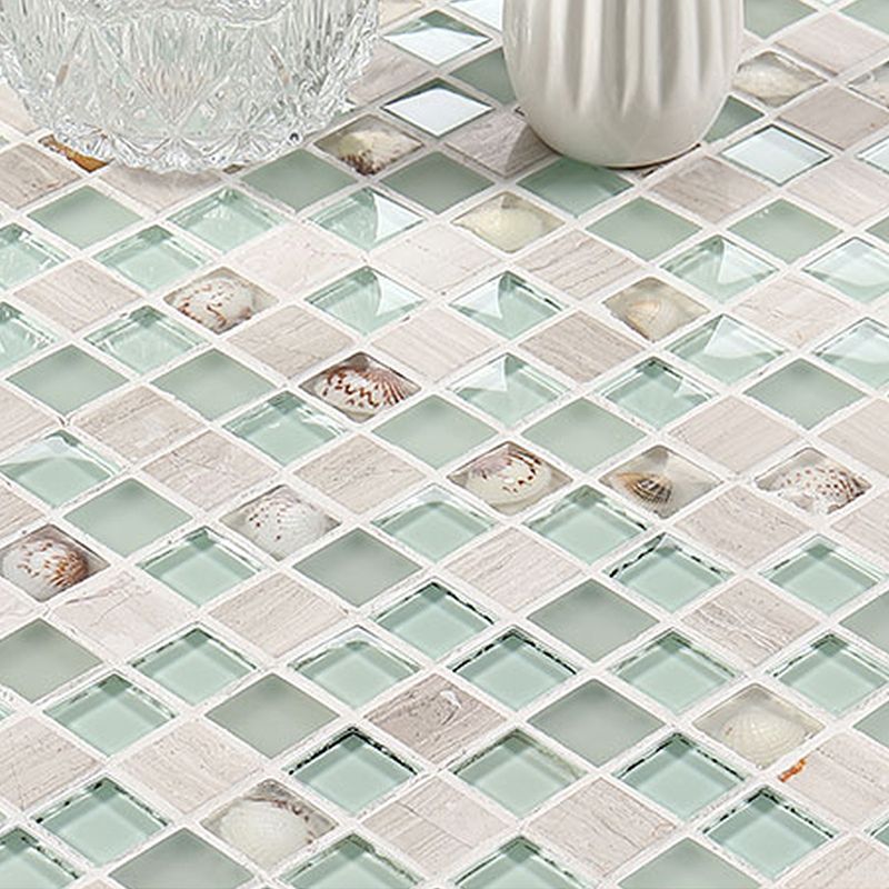 Grid Floor and Wall Tile Contemporary Glass Floor and Wall Tile