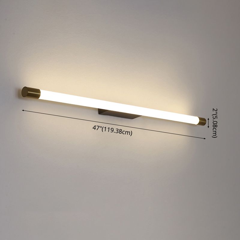 Gold lineare LED -Wandlampe im modernen prägnanten Aluminiumwandleuchten mit Acrylschatten