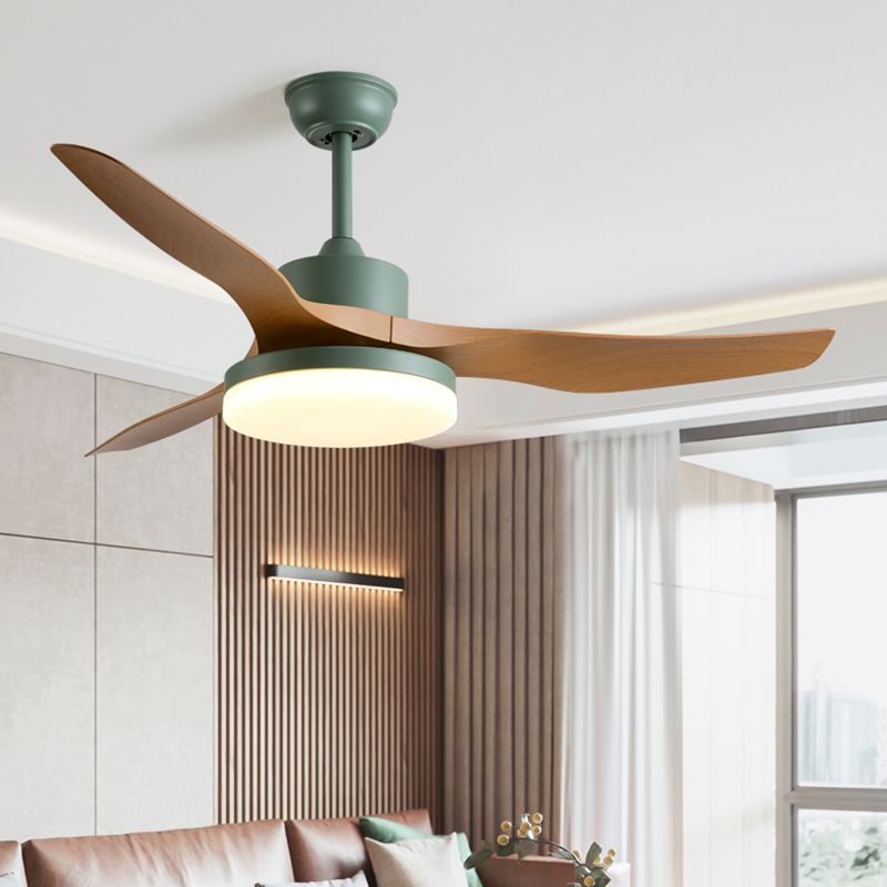 Nordic Style 3-Blade Metal Ceiling Fan Lighting for Dining Room