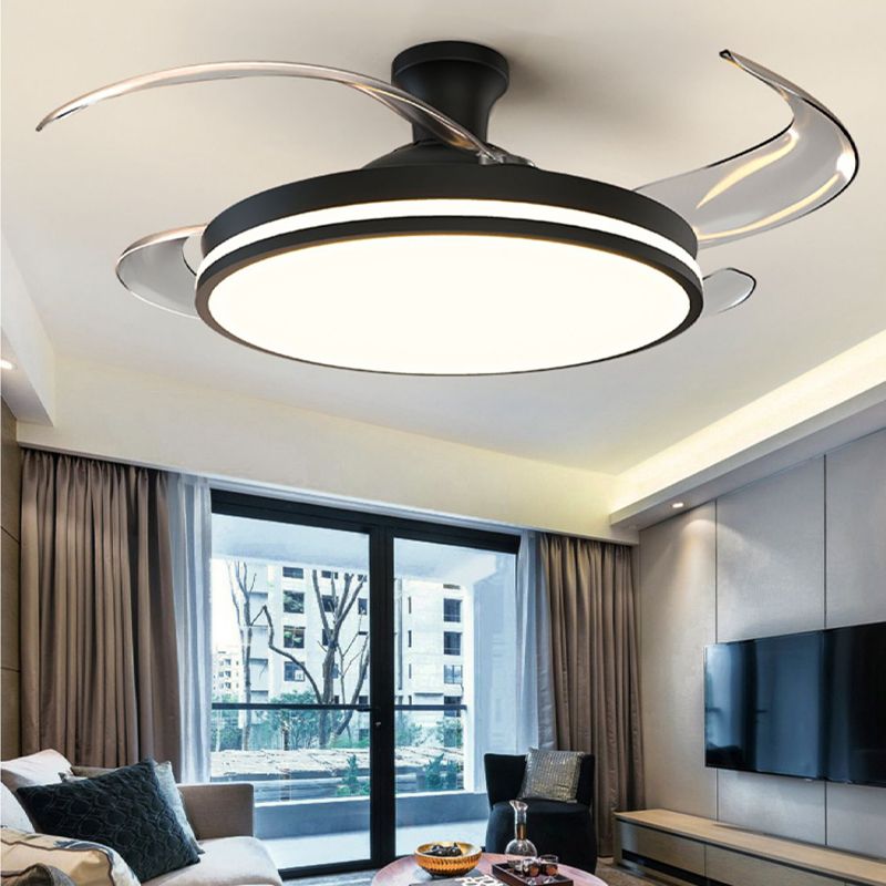 Contemporary Ceiling Fan Light Fixture Minimalist LED Ceiling Light for Bedroom