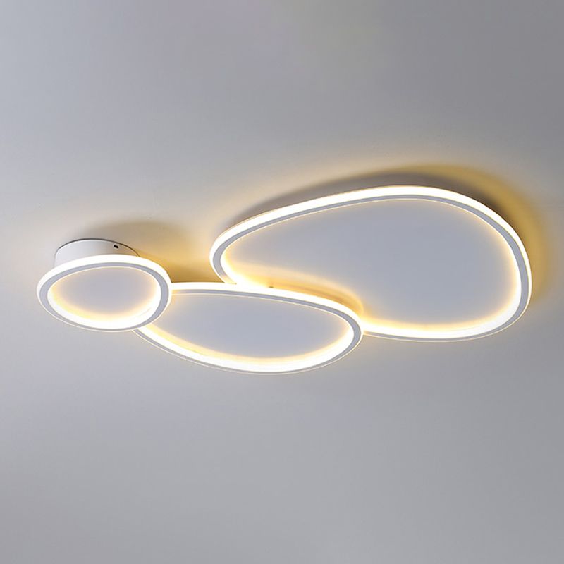 Modern Simple Style Iron Ceiling Light Geometry LED Ceiling Lamp for Living Room