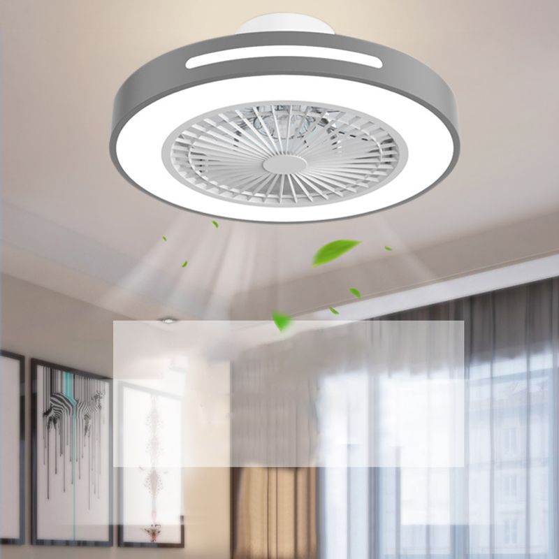 Contemporary Round LED Fan Light Simplicity Flush Mount Ceiling Light for Living Room