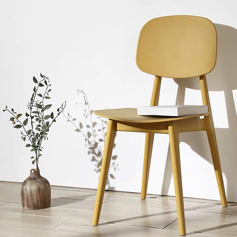 Modern Plastic Side Chair Open Back Dining Side Chair for Dining Room