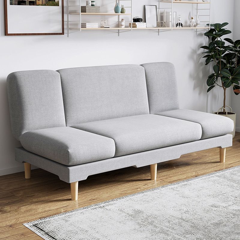 Modern Wood Legs Sofa 2/3 Seater Armless Convertible Sleeper Sofa