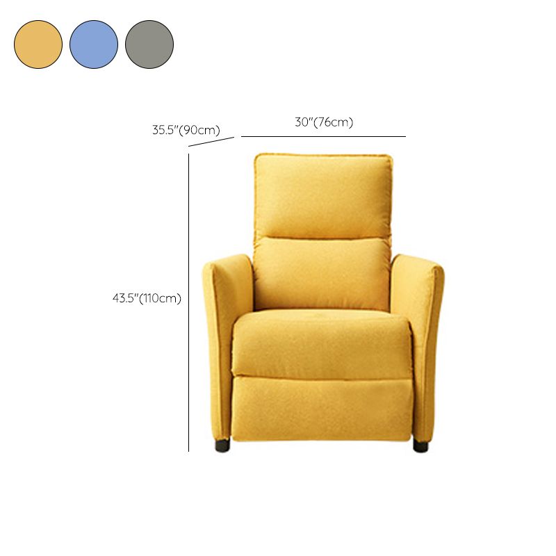 Linen Standard Recliner Solid Color Position Lock Recliner Chair