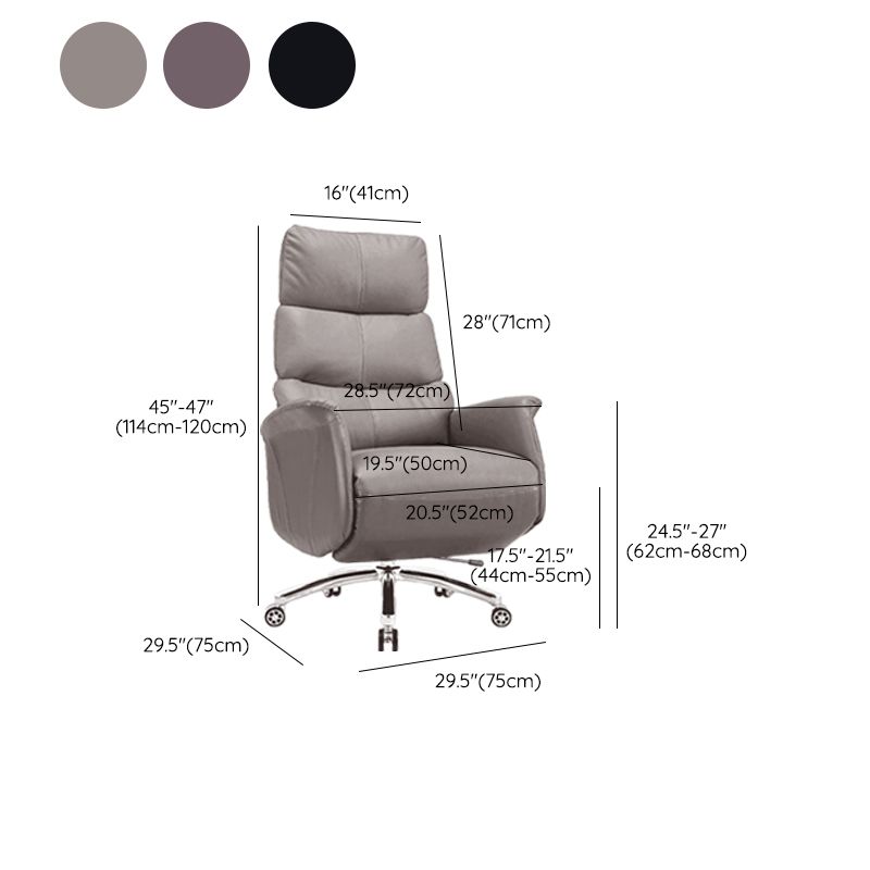 Modern Slide Office Chair Armless Leather Adjustable Seat Height Chair