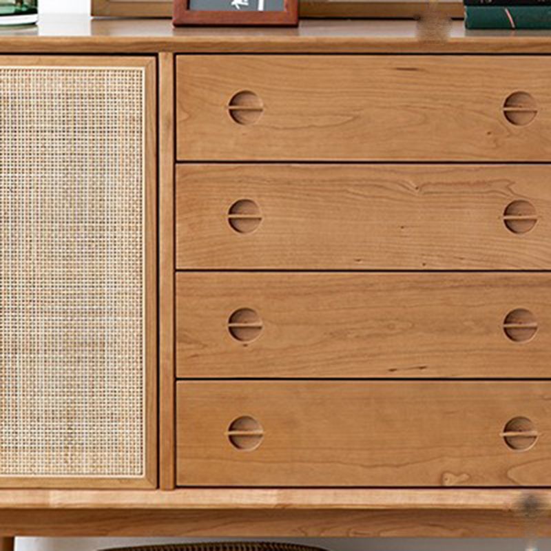 Contemporary Rattan Door Sideboard Cabinet with Storage for Home Use