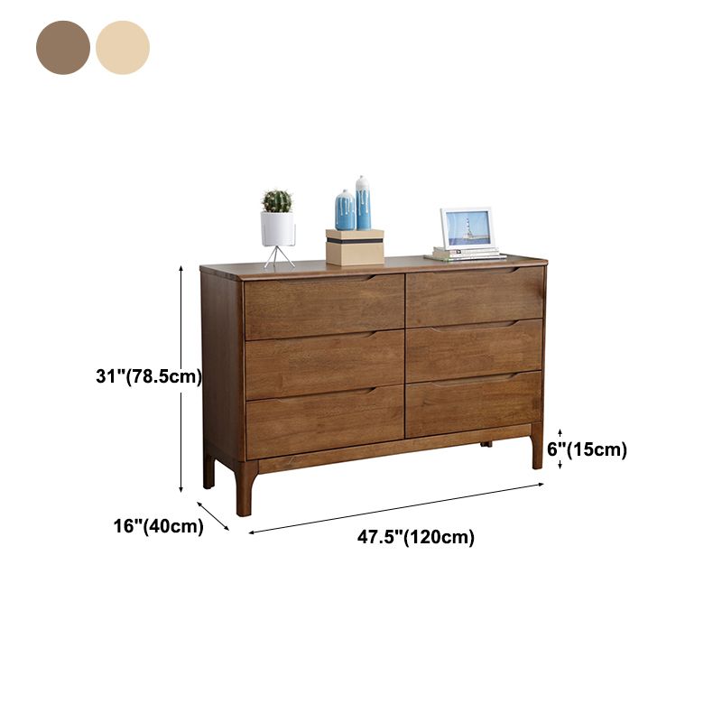 Modern Rubberwood Solid Wood Buffet Sideboard 15.7"D Dining Room Buffet Server with Drawer