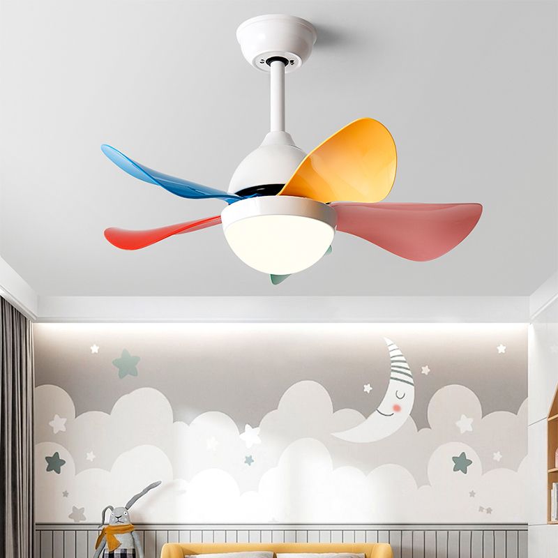 Nordic Style Metal Ceiling Fan Lamp Ball Shape Ceiling Fan Light for Children's Room