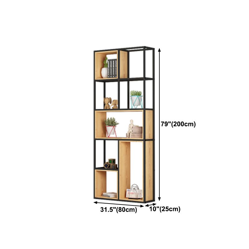 9.84"W Bookshelf Industrial Style Open Back Bookcase for Home and Office