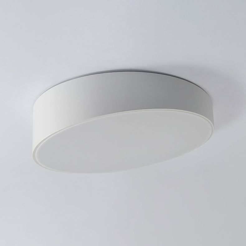 Metal Geometric Flush Mount Lighting Modern Style LED Ceiling Light in White