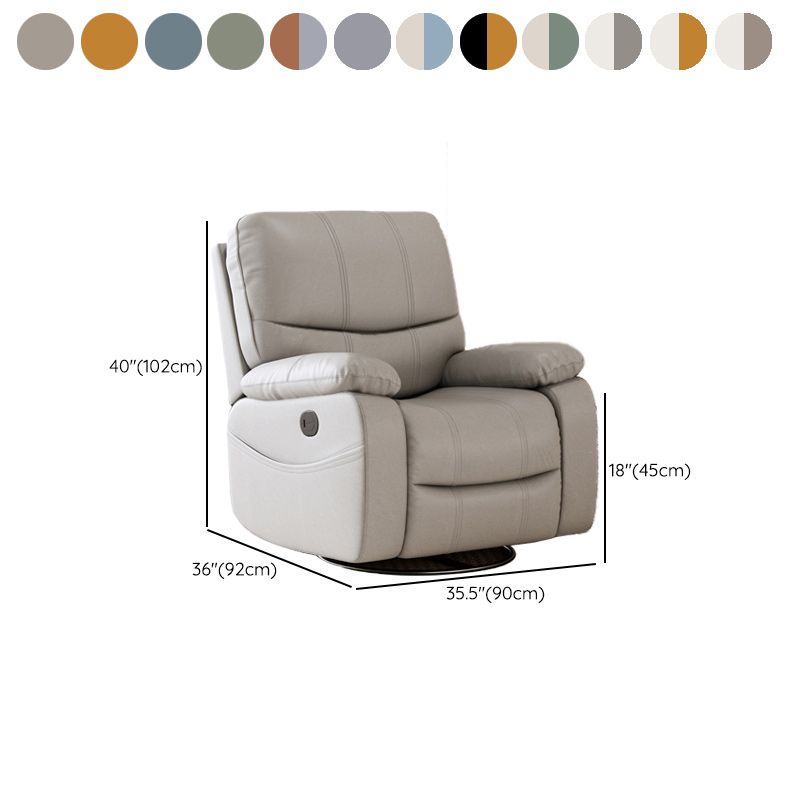 Contemporary Rocking Standard Recliner 35.4" Wide Solid Color Recliner Chair