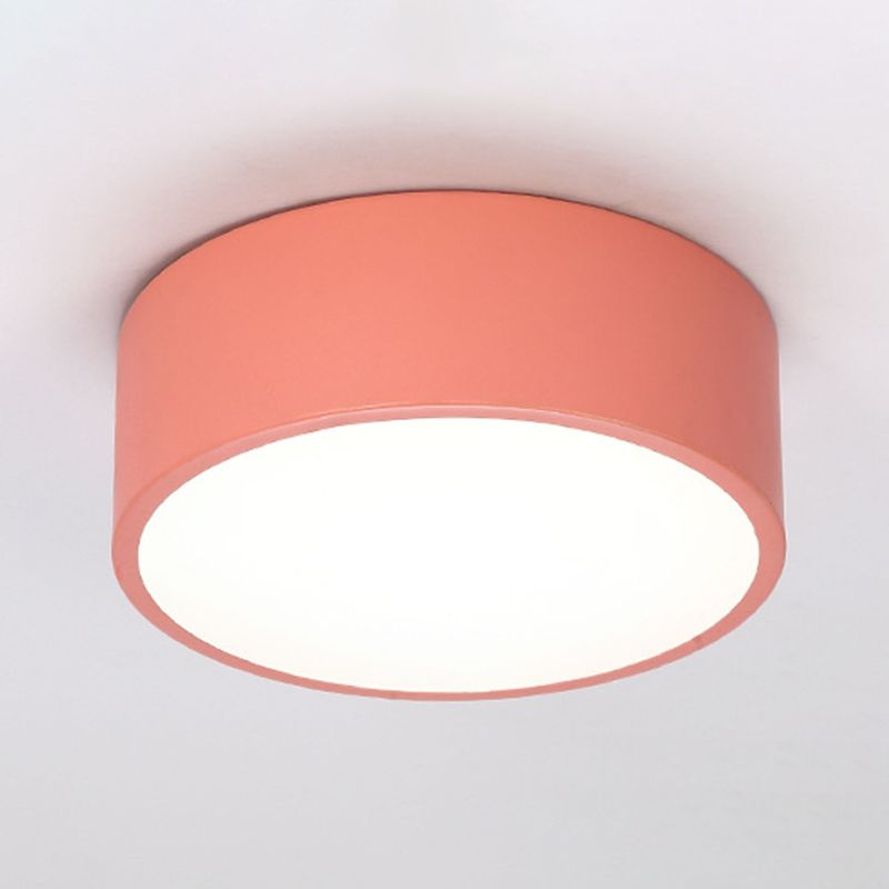 Drum Flush Mount Light Fixtures Contemporary White Glass Ceiling Light Fixtures for Bedroom