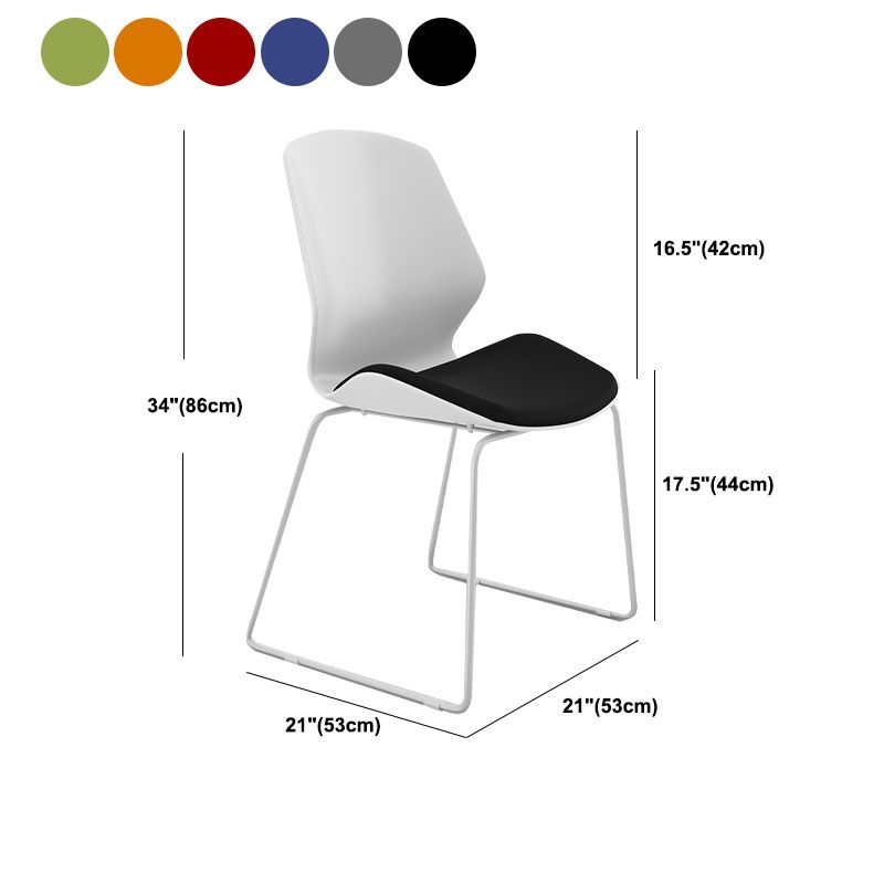 Modern Mid Back Chair Armless CorLiving Workspace Conference Chair