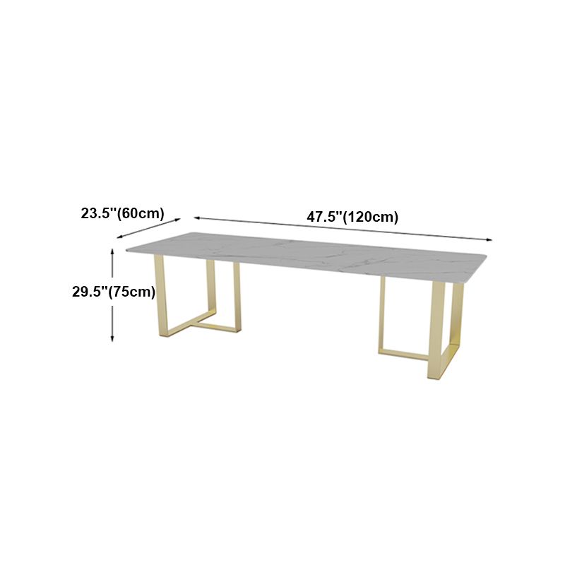 Glam Style Writing Desk White Curved Home and Office Meeting Table