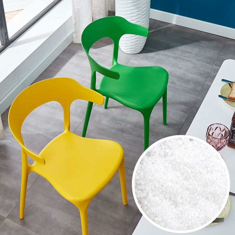 Plastic Scandinavian Arm Chair Kitchen Dining Room Open Back Chair