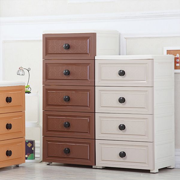 Vertical Lingerie Chest Contemporary Plastic Chest with Drawers for Bedroom