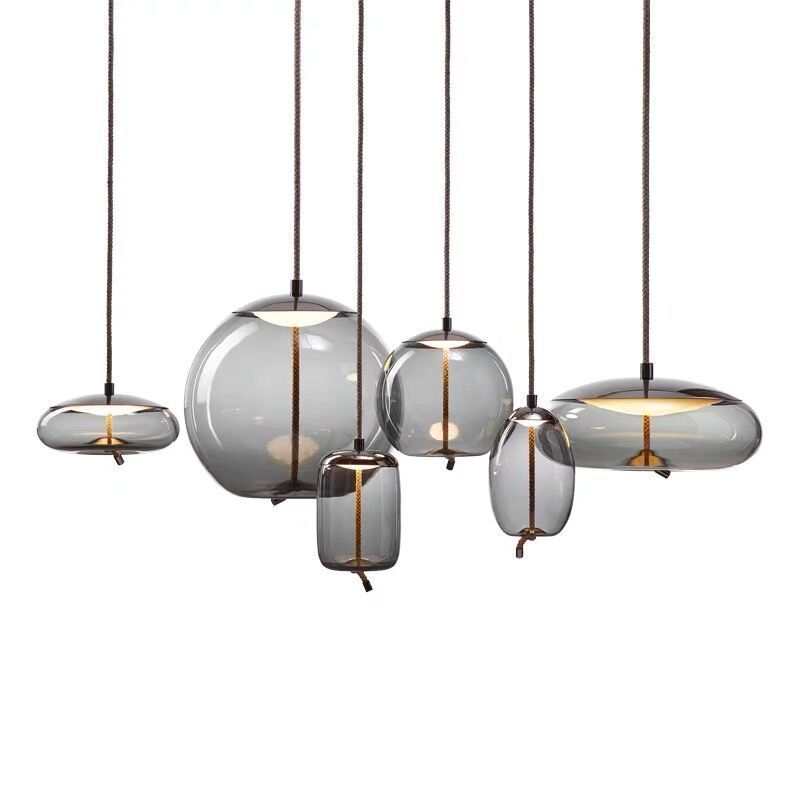 Hanging Pendant Light Minimalist Glass Dining Room Hanging Light Fixture