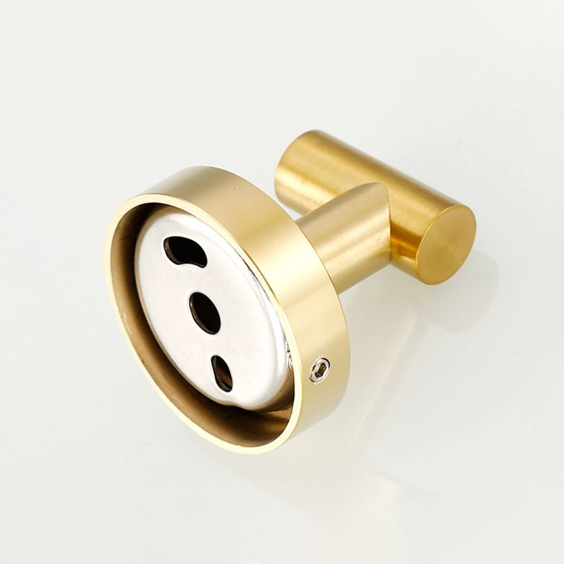 Modern Bathroom Accessory Set Metal Robe Hooks in Polished Chrome/Gold