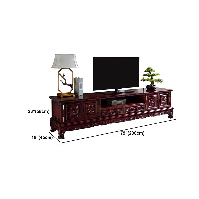 Wooden TV Cabinet Classical Storage TV Stand for Living Room