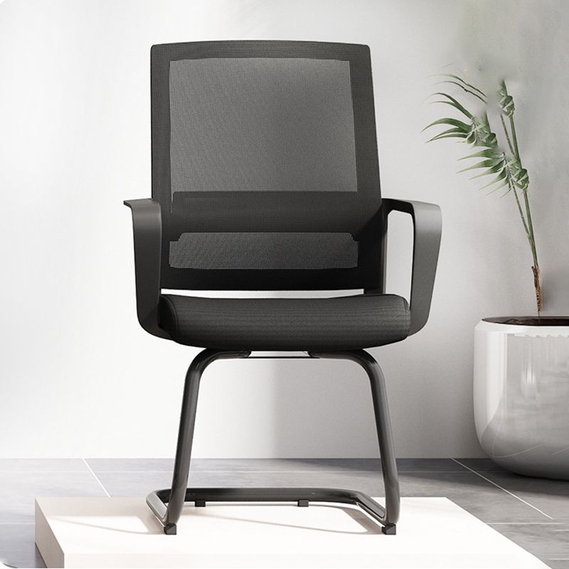 Mid Back Home Office Chair Black Frame Modern Conference Chair