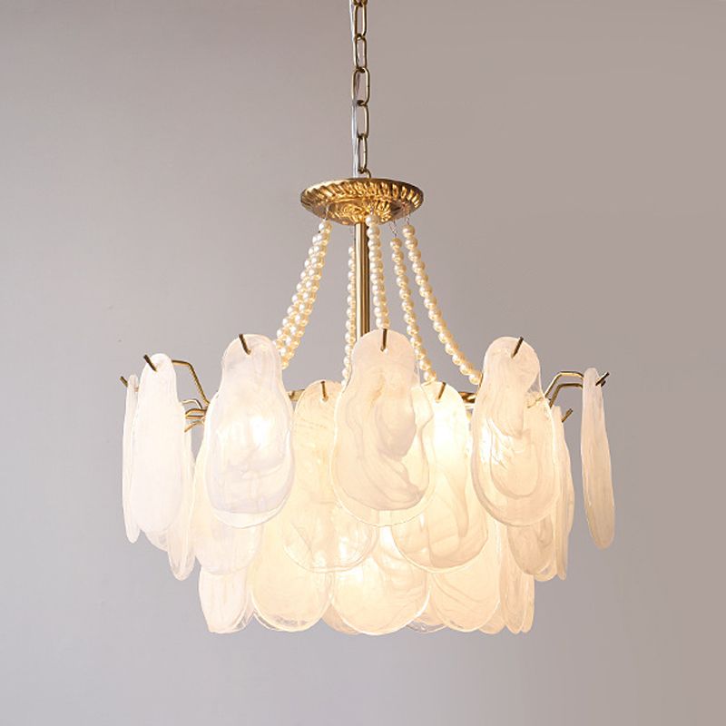 Ceiling Pendant Light Modern Style Glass Hanging Chandelier for Living Room