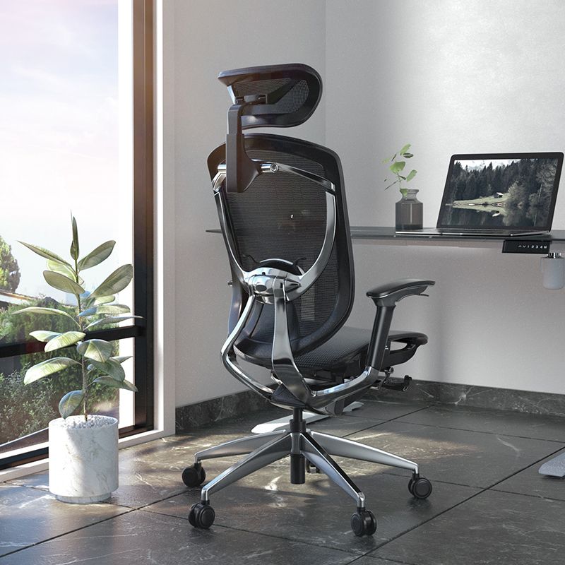 Modern Office Chair Adjustable Seat Height Removable Arms Swivel Chair with Wheels