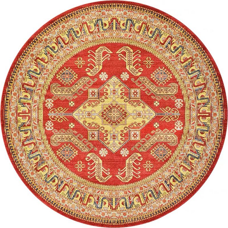 Tapis à imprimé tribal antique multi-couleurs multi-couleurs bohèques tapis intérieur polyester non glissant support de teinture lavable