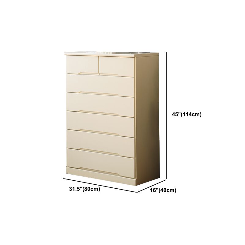 Modern Solid Wood Chest Bedside Storage Chest with Drawers and Doors