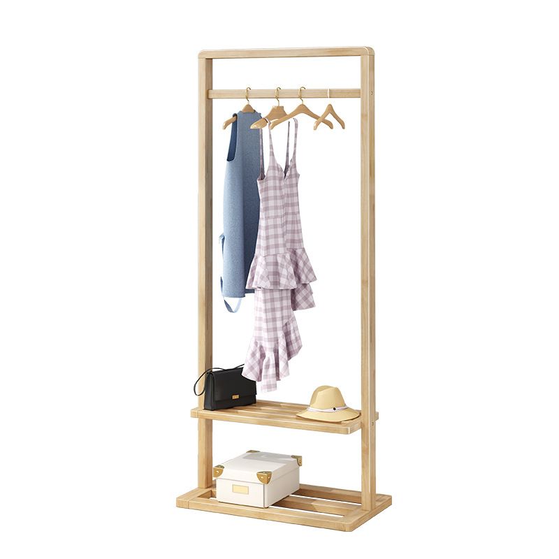 Contemporary Storage Coat Rack Free Standing Wooden Coat Rack for Living Room