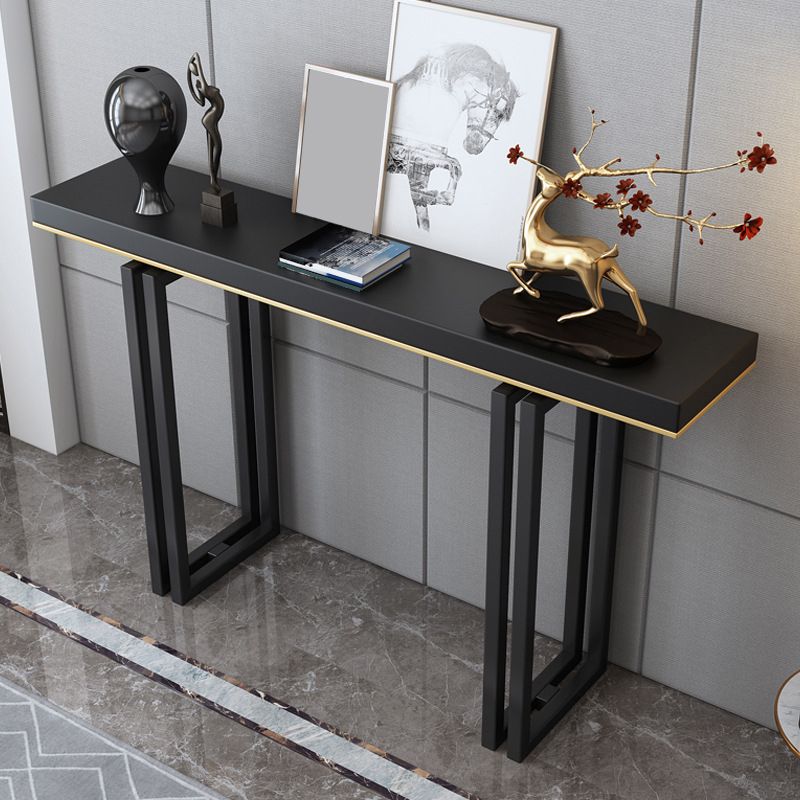 11.8" W Console Table Rectangle Contemporary Slate End Table