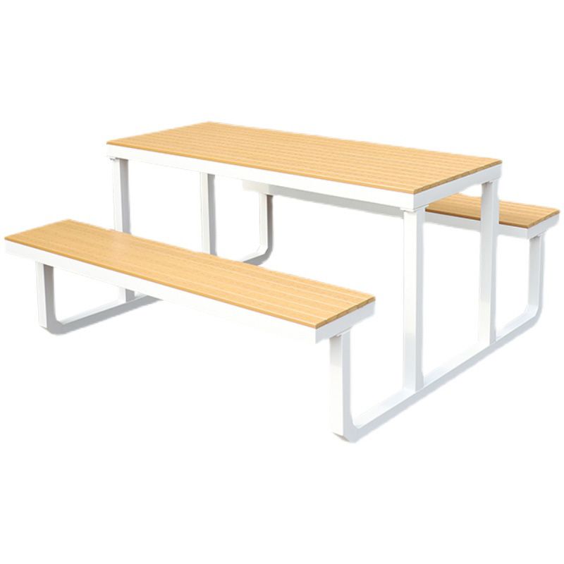 Contemporary Unfinished Rectangle Picnic Table UV Resistant Picnic Table