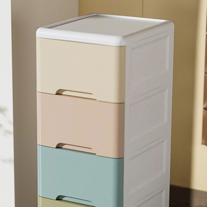 Ultra-Modern Kids Dressers Plastic Kids Furniture with Drawers for Bedroom