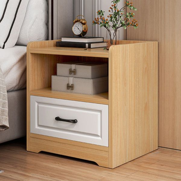 Wood Accent Table Nightstand with Drawer Nightstand with Legs