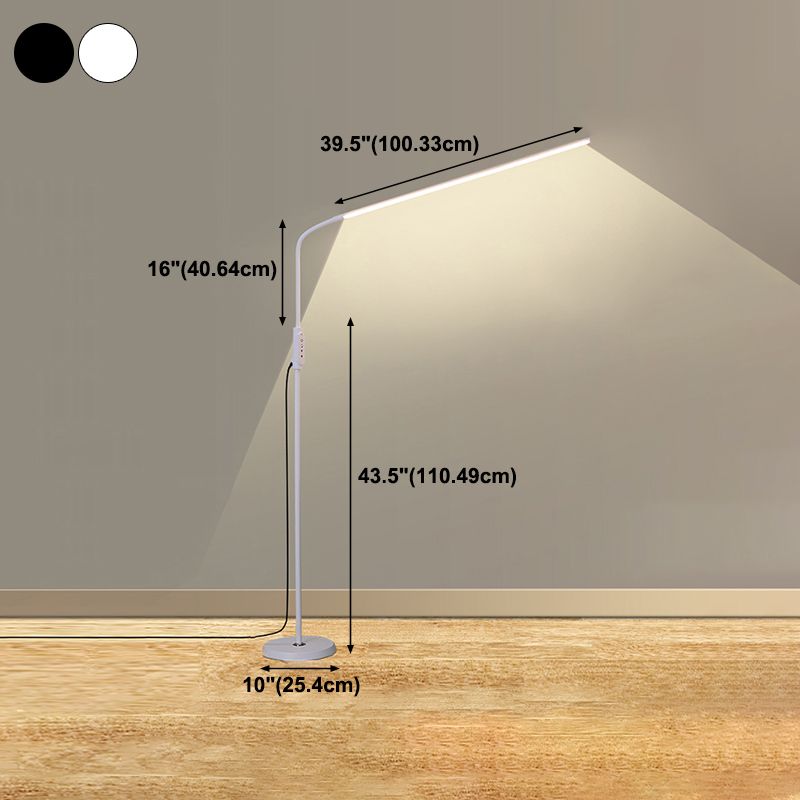 Lampade a pavimento in linea sottile in stile moderno metallo 1 luce pavimento