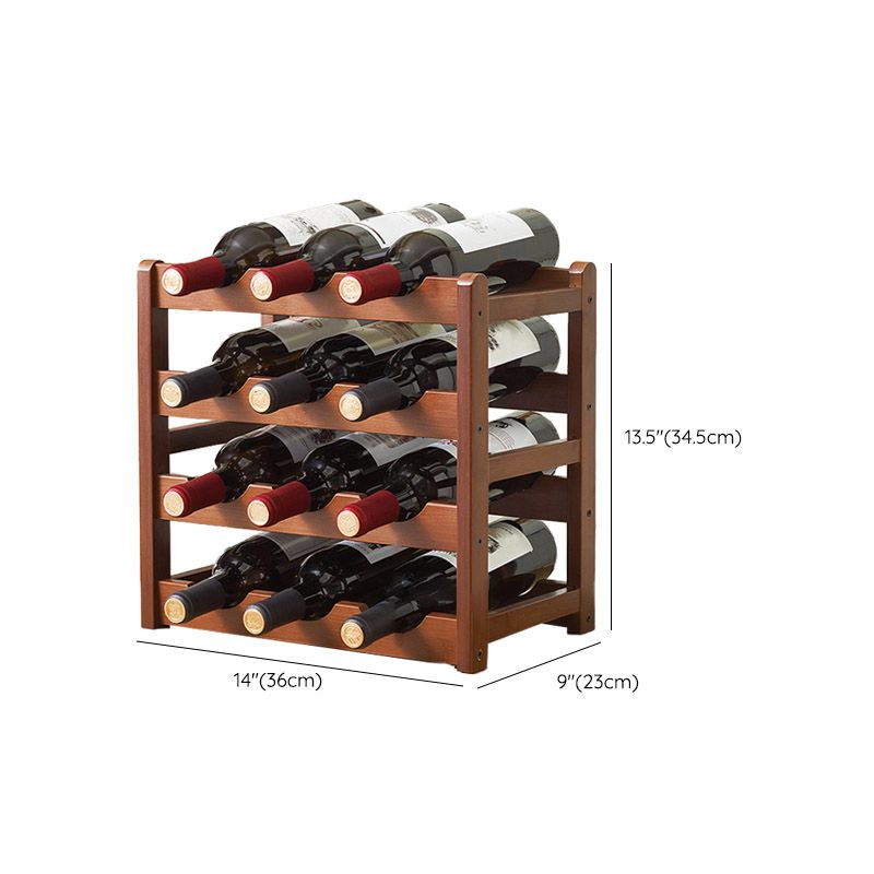 Countertop Wine Rack Wooden Wine Bottle Rack for Living Room