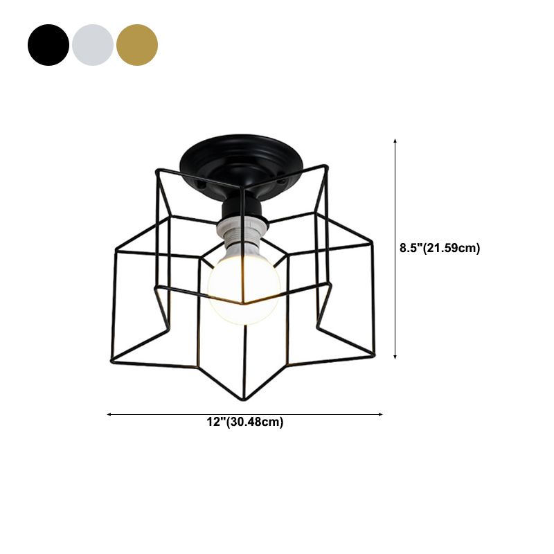 Industrial Style Ceiling Lamp Simple Ceiling Mount Light with Metal Shade for Aisle