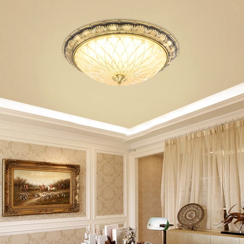 American Colonial Style Crystal Ceiling Light 1 Lights LED Ceiling Mount Light