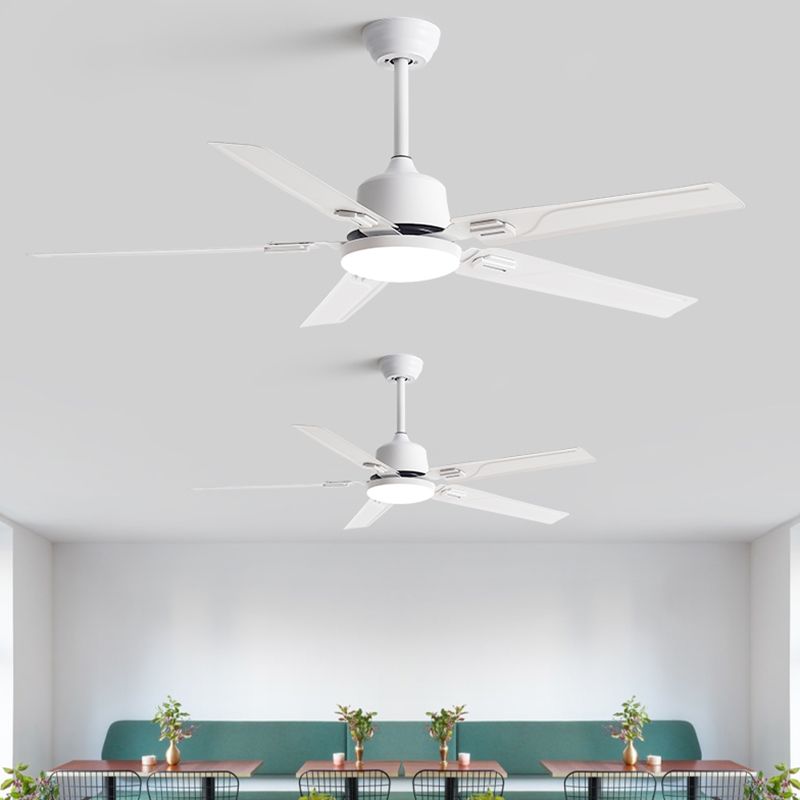 Contemporary 52" Ceiling Fan Lighting with Metal for Restaurant