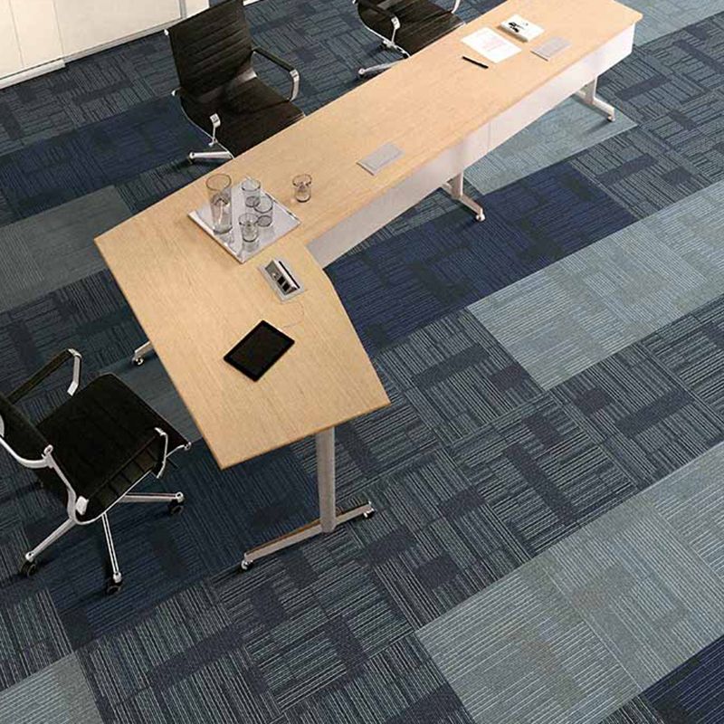 Office Level Loop Carpet Tile Dark Color Fade Resistant Loose Lay Indoor Carpet Tiles