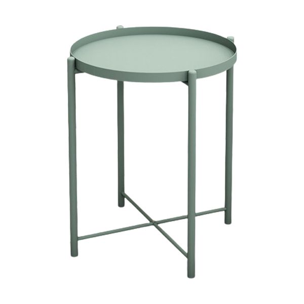 Contemporary Accent Table Nightstand Antique Finish Metal Nightstand