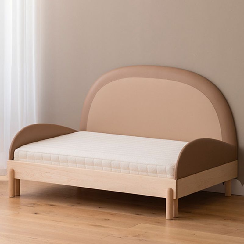 Contemporary Brone Standard Bed with Panel Headboard and Guardrail