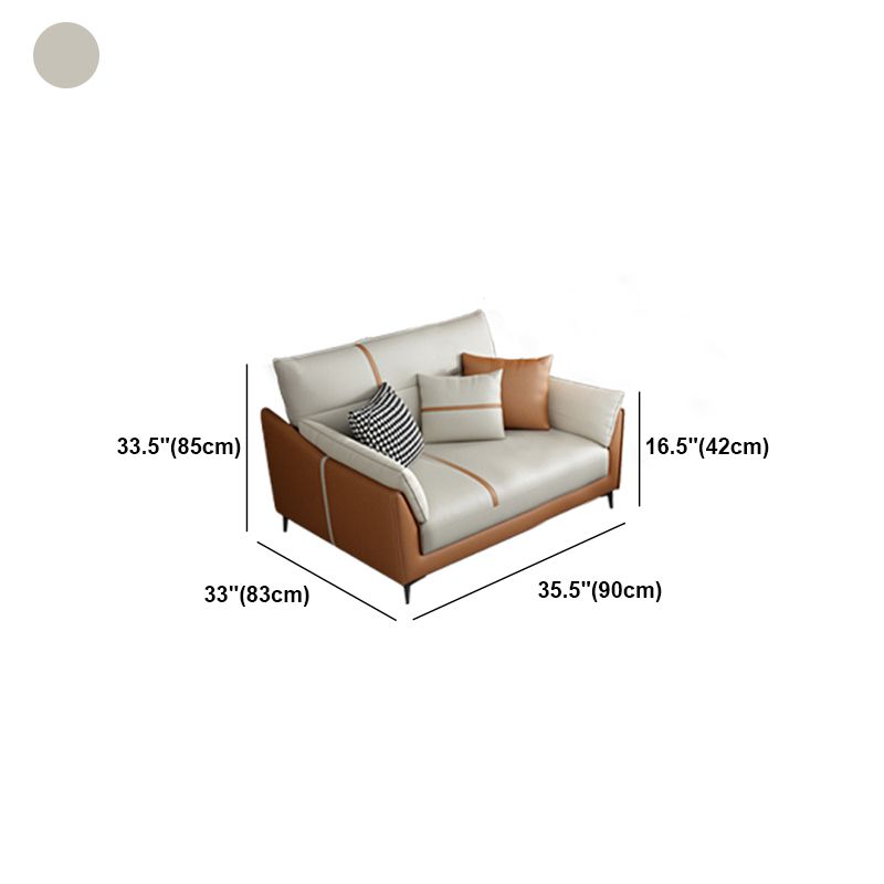 Glam Cushions Pillow Top Arm Stain Resistant Settee for Living Room