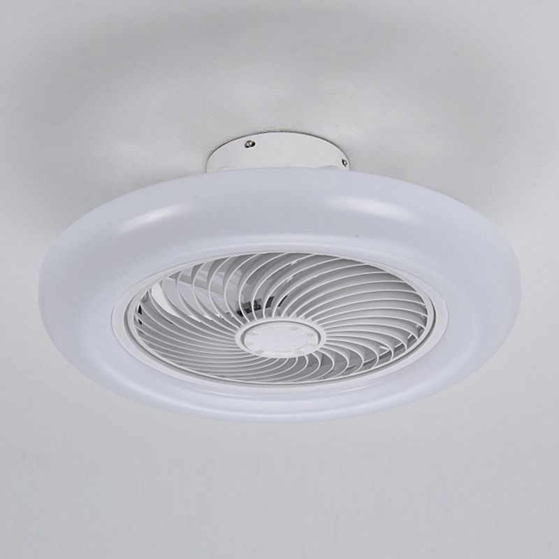 Nordic Style Ceiling Fan Lamp Round Shape LED Ceiling Fan Light for Bedroom